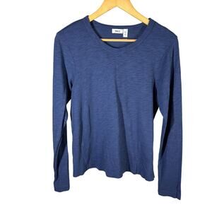 WILT Long Sleeve Slub Cotton T Shirt Size Small Midnight